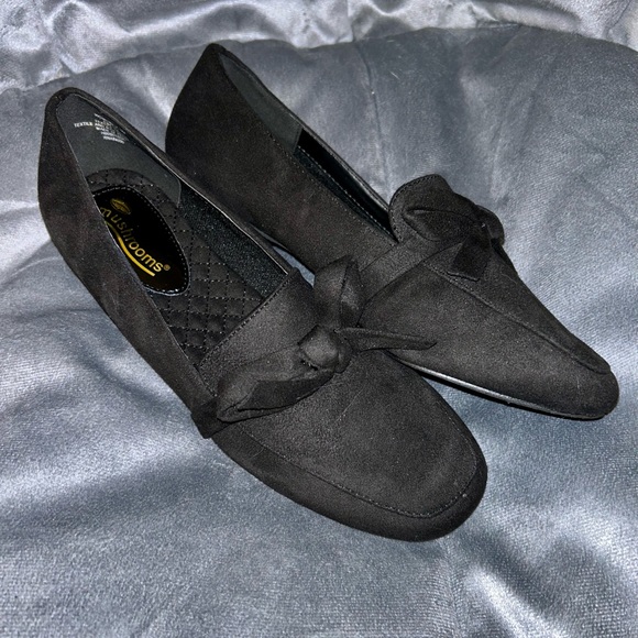 New Haband Mushrooms Microsuede Womens Slip-On Loafer Flats with Bows (Size 7.5) - Picture 2 of 5